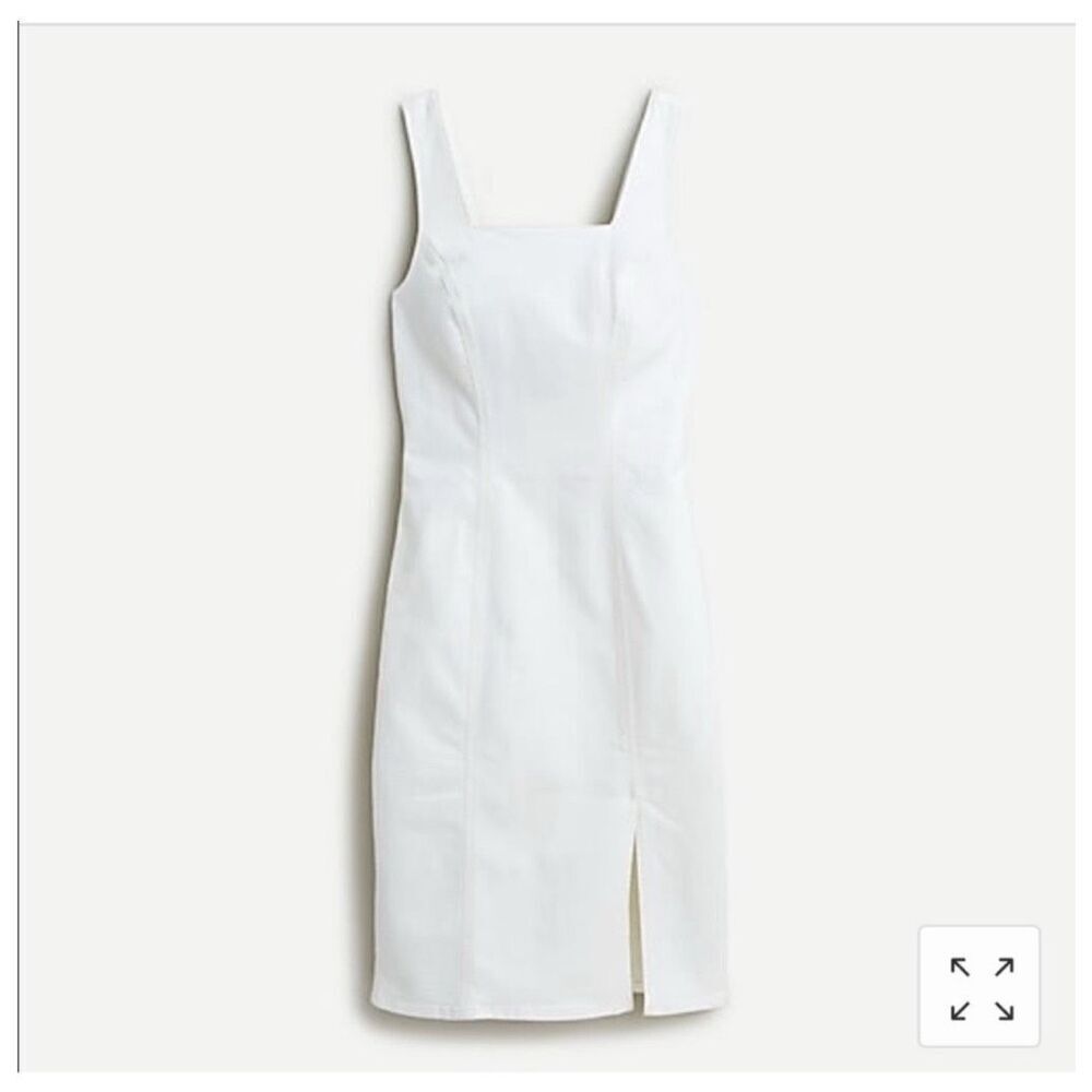 J. CREW Denim White Dress  Size 4 EUC